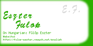 eszter fulop business card